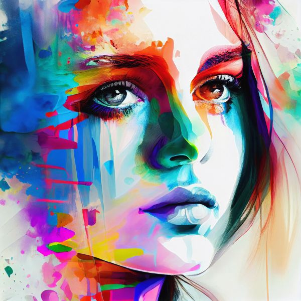 Stevie Pearl's abstract art painting face for the cover of The Ballad of Stevie Pearl