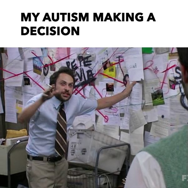 Charlie Day Conspiracy meme: "My Autism Making A Decision"